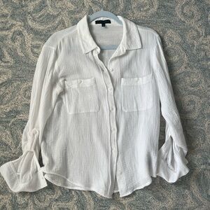 Sanctuary Textured White Blouse